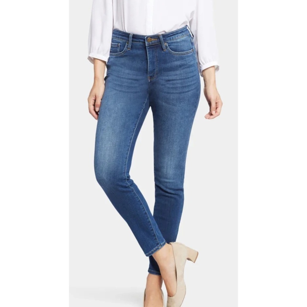 NYDJ‎ Ami Skinny Jeans Womens 16 High Rise Lift Tuck Blue MHYTAS2715-PRESI NWT